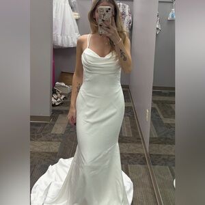 Chic Strapless White Gown